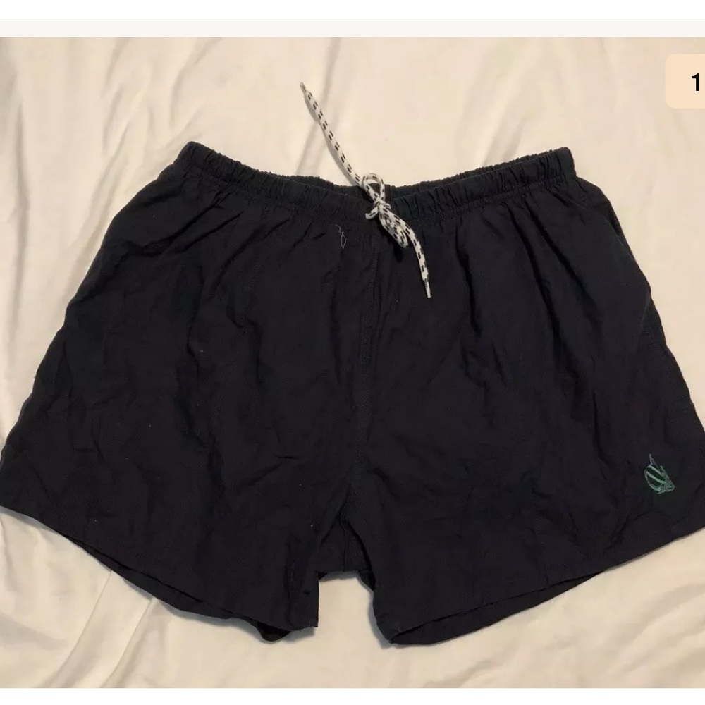 Sz L Nautica Navy Swim Trunks Bathing Suit